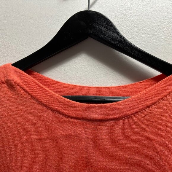 Jones New York 100% Extra Fine Merino Wool Sweater | Size XL | Coral & Cream Str - Picture 2 of 3
